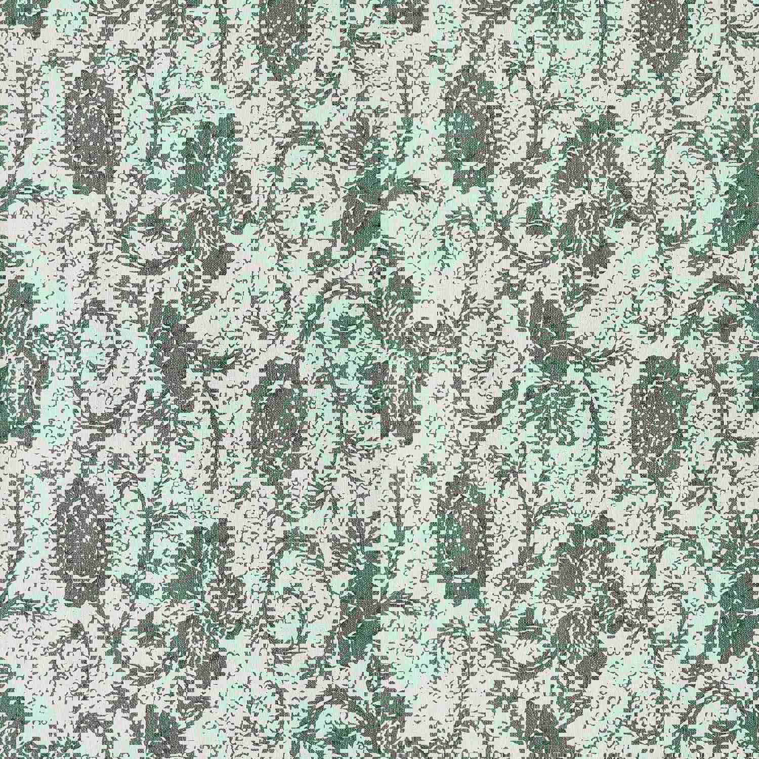 Elegant Dorset Green Floral Lined Prairie Swag Curtains