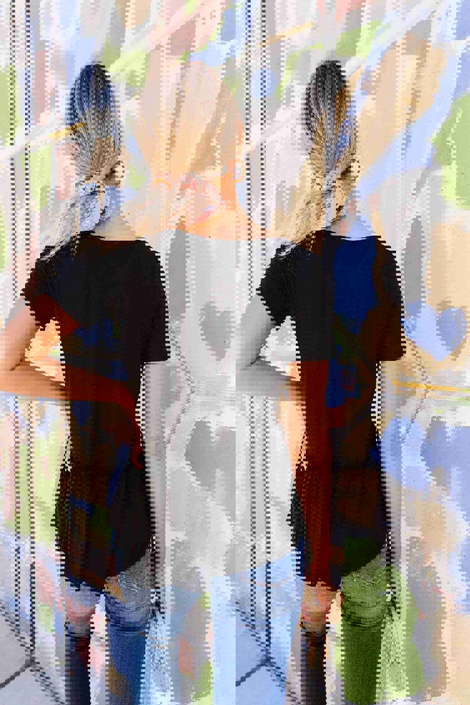 Elegant Ruffled Peplum Top in Black
