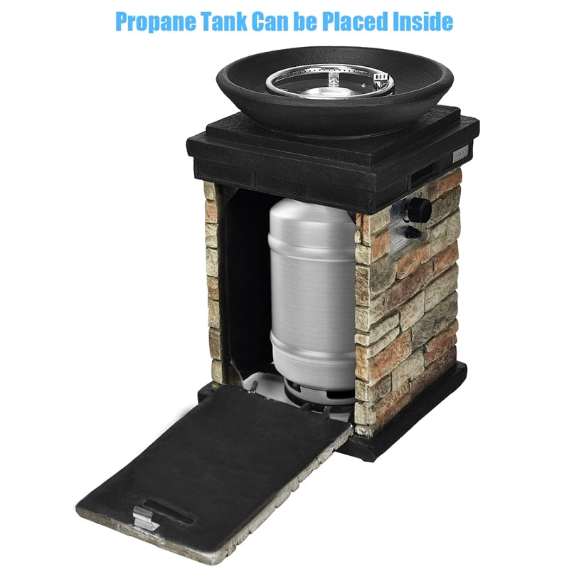 40,000 BTU Outdoor Propane Fire Pit with Weather-Resistant Cover