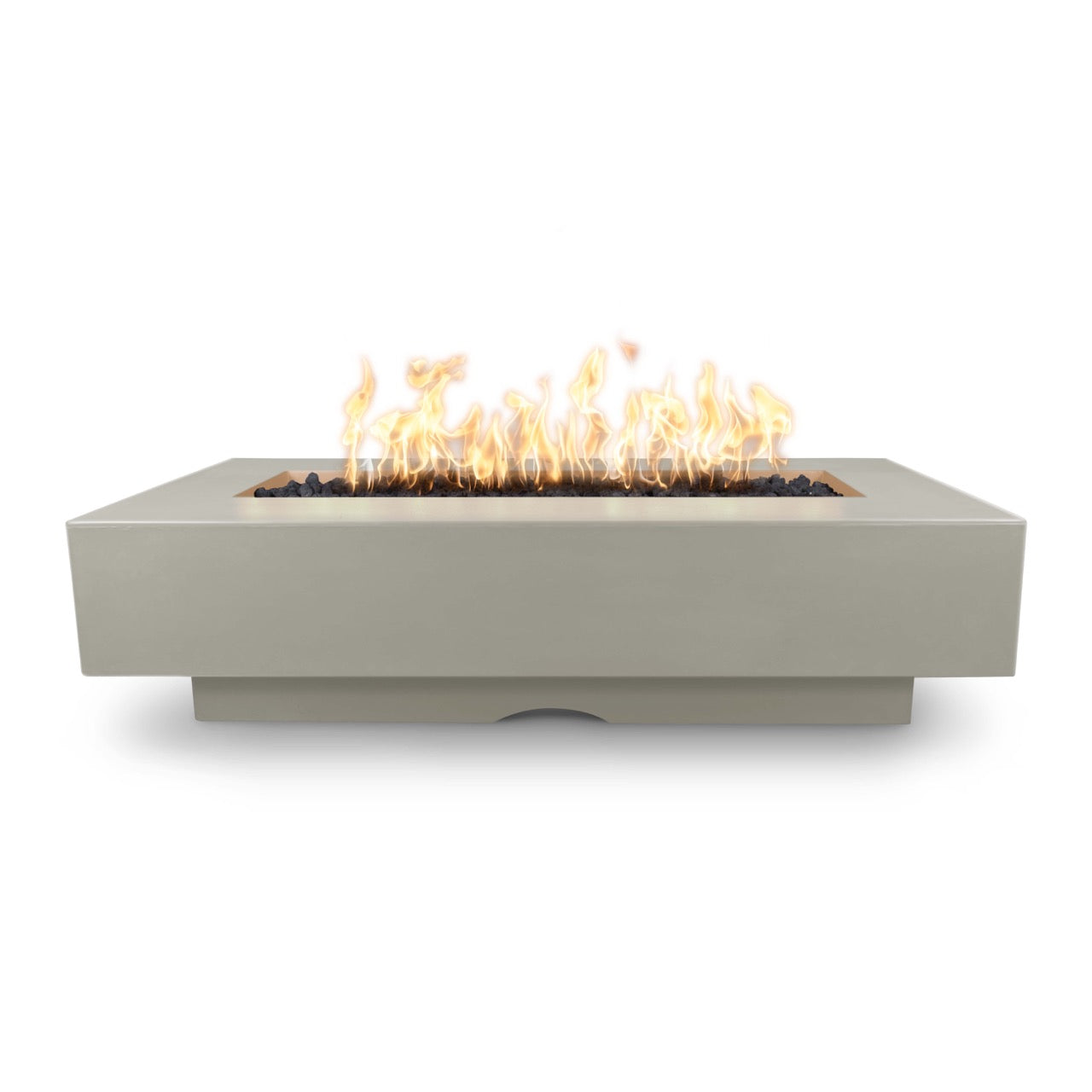 72" Del Mar GFRC Concrete Rectangle Fire Pit Table - Luxurious Outdoor Heating