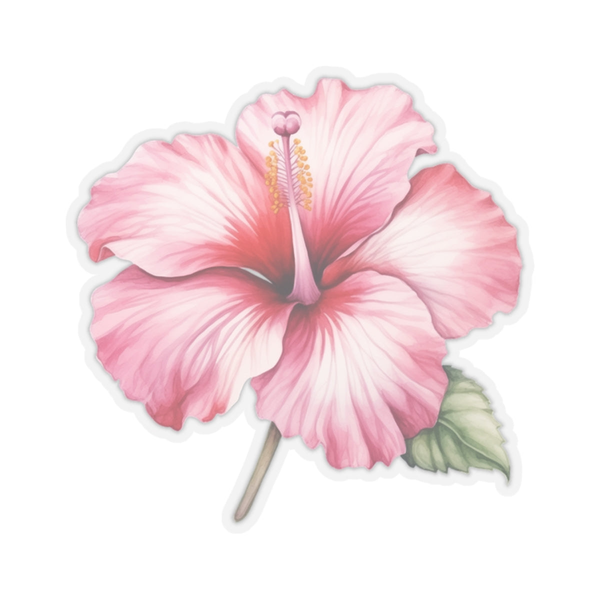 Hibiscus Flower Vinyl Sticker Decal - Waterproof & Reusable for Multiple Surfaces