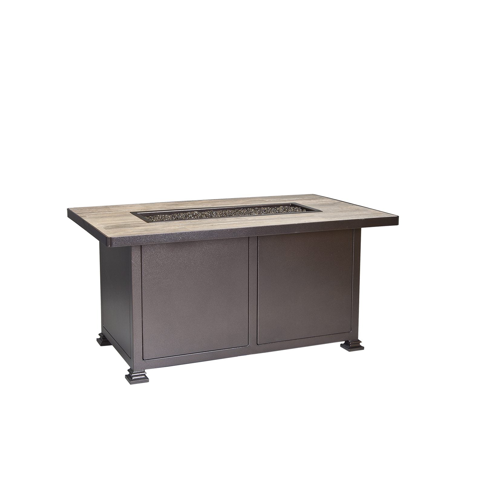Santorini Rectangle Chat Height Fire Pit with Manual Ignition