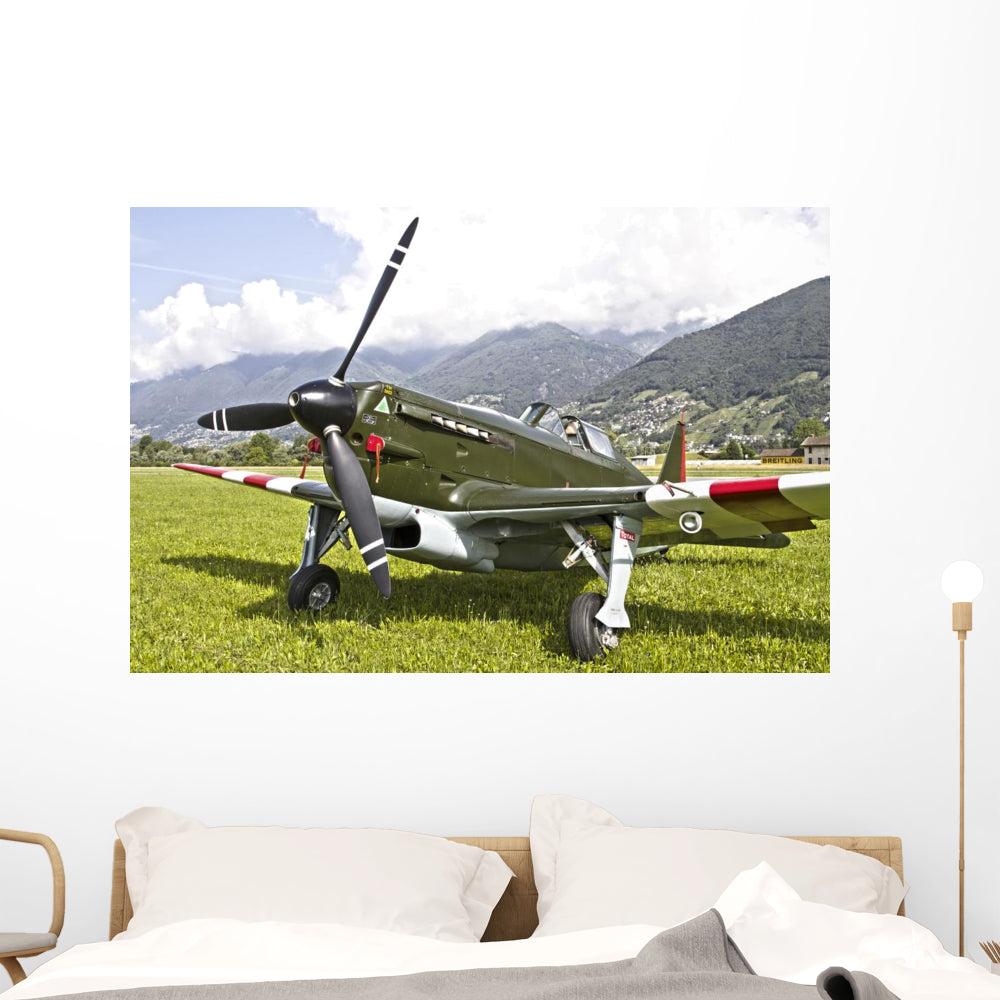 Swiss Air Morane-Saulnier D-3801 Wall Decal - Vibrant Aviation Decor