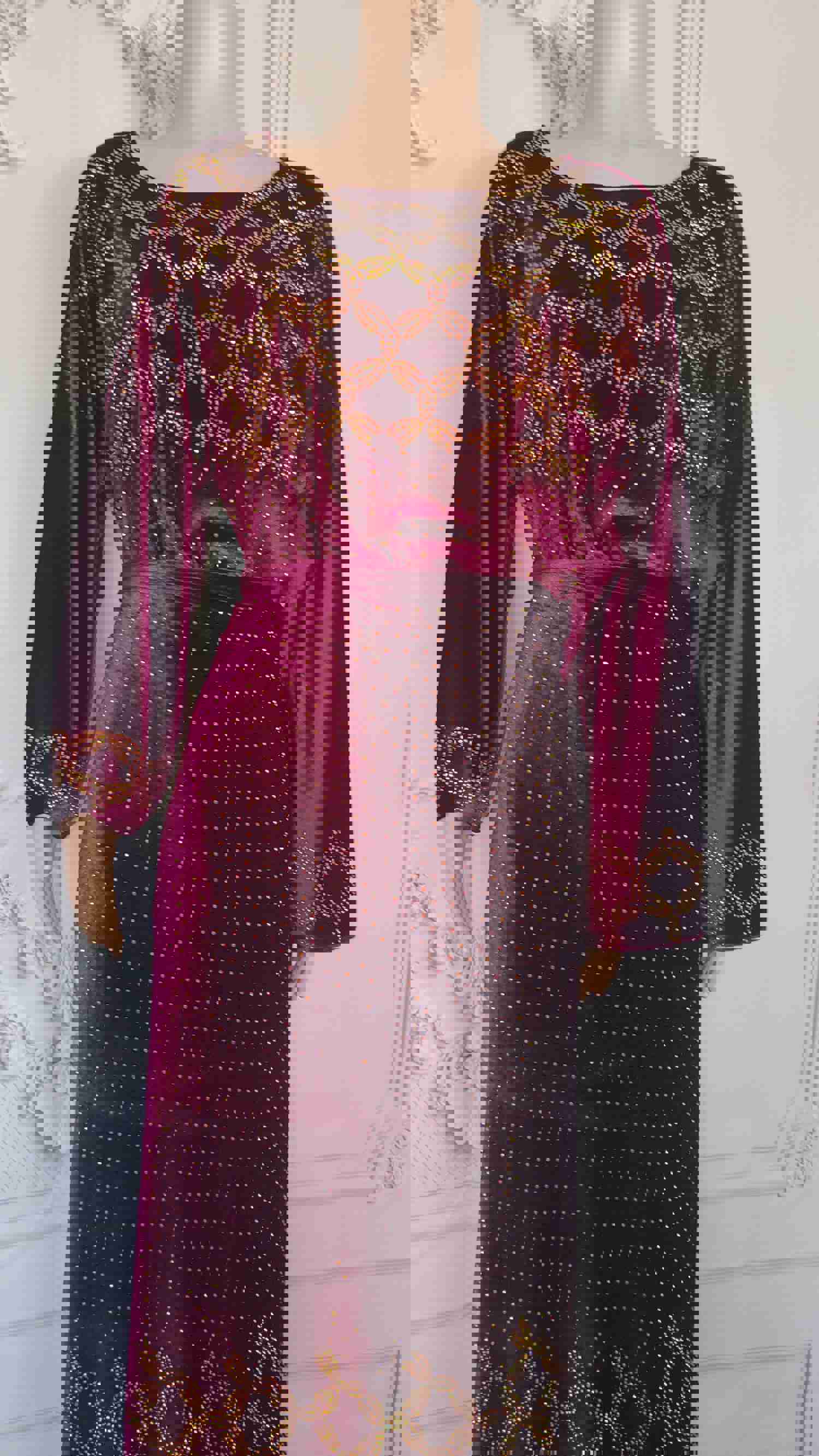 Elegant 3-Piece Italian Velvet Ensemble with Swarovski Stones