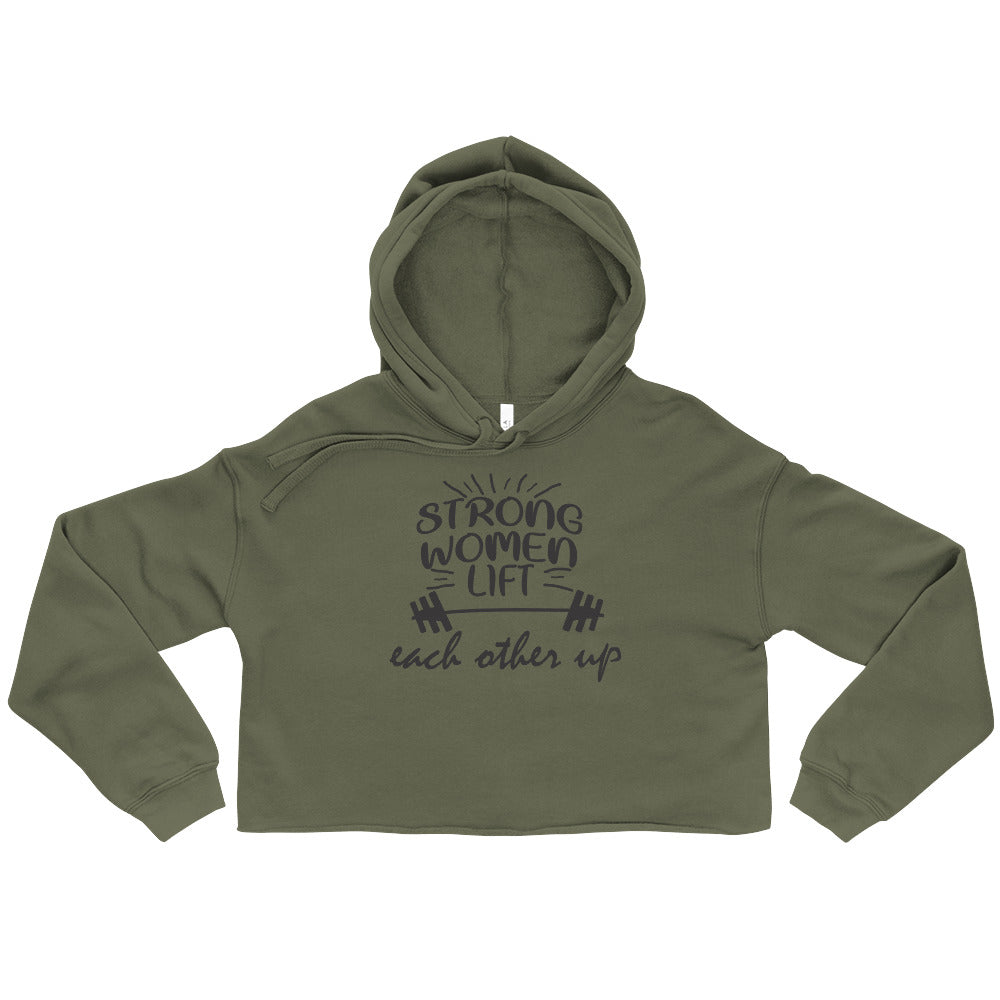 Eco-Friendly Raw Hem Crop Hoodie