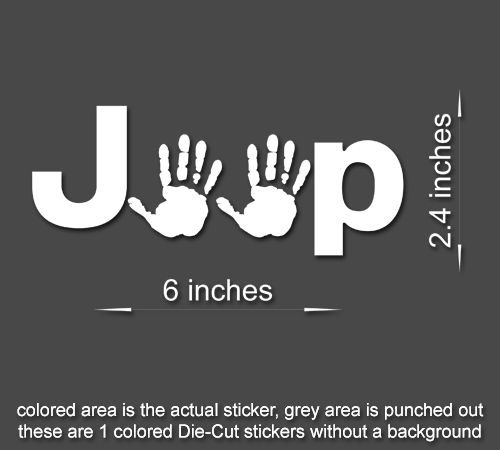 4x Jeep Wave Decal Sticker Set for Wrangler, Cherokee, and More