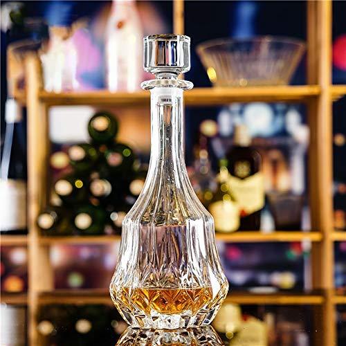 Elegant Clear Glass Crystal Wine Decanter with Stopper