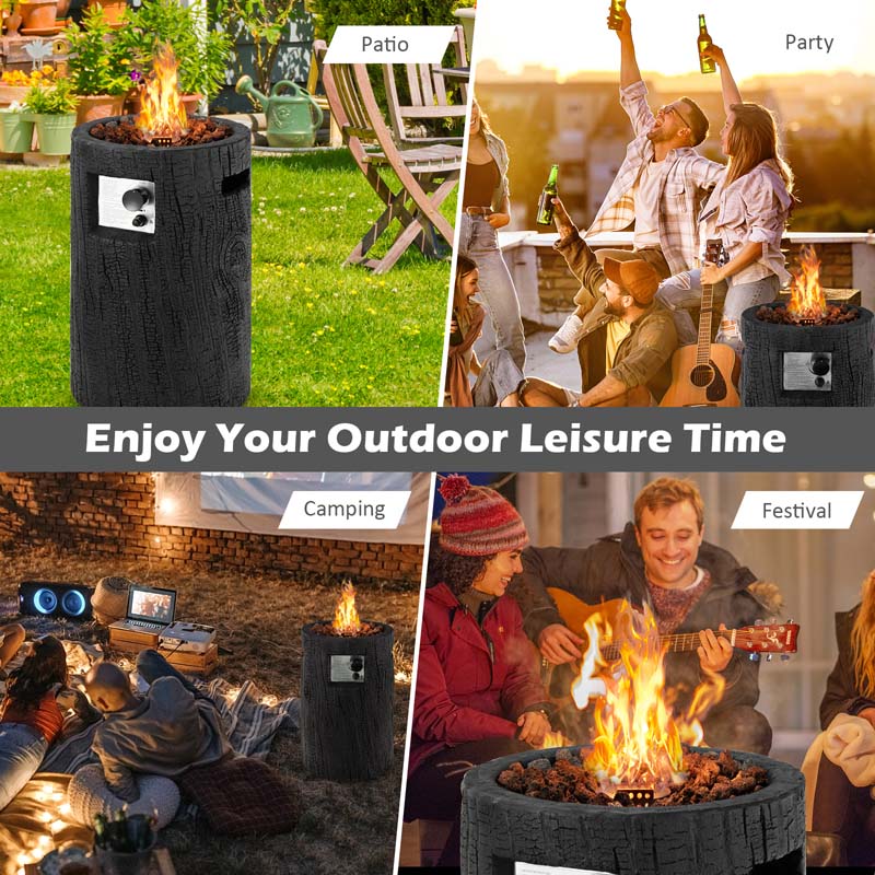 Elegant Outdoor Propane Fire Pit with Auto-Ignition, 30,000 BTU
