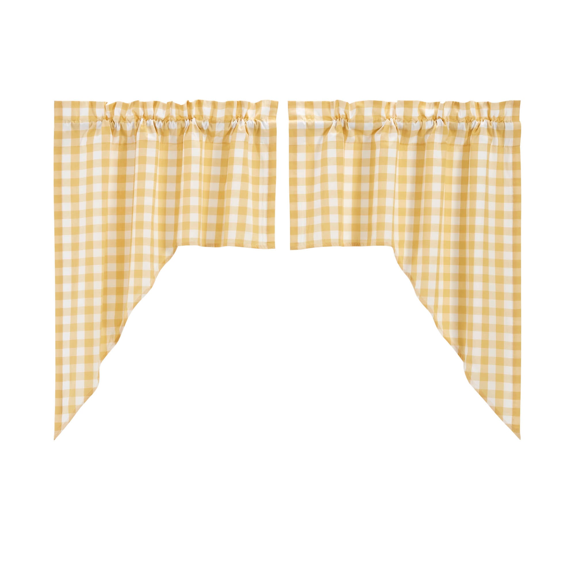 Annie Buffalo Check Swag Curtains, Set of 2, 36x36