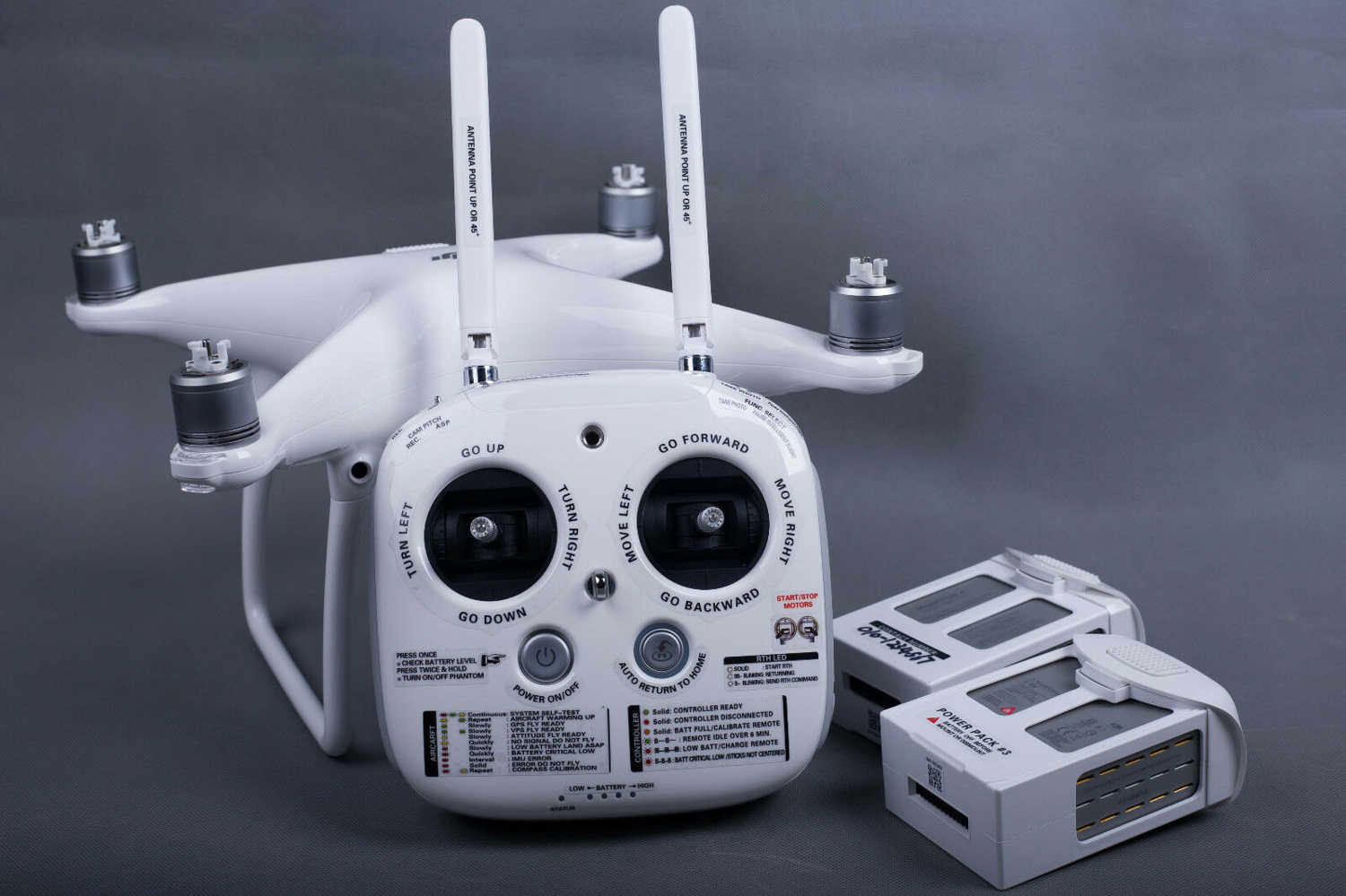 DJI Phantom 4 Transmitter Sticker Set - White/Black ID Marking Decals