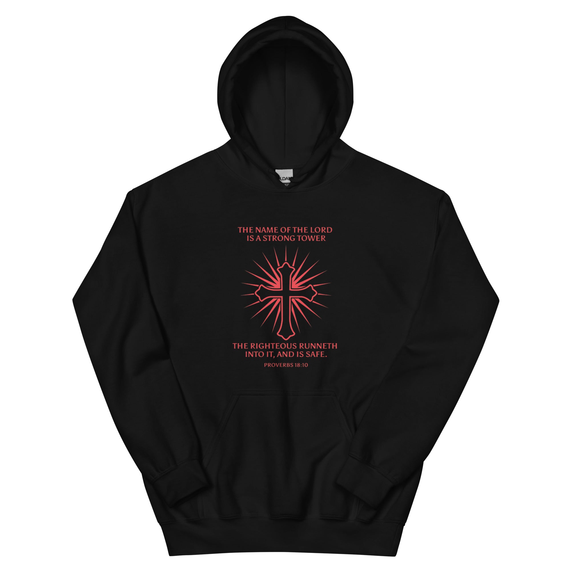 F&H Christian The Name of the Lord is A Strong Tower Men's Hoodie