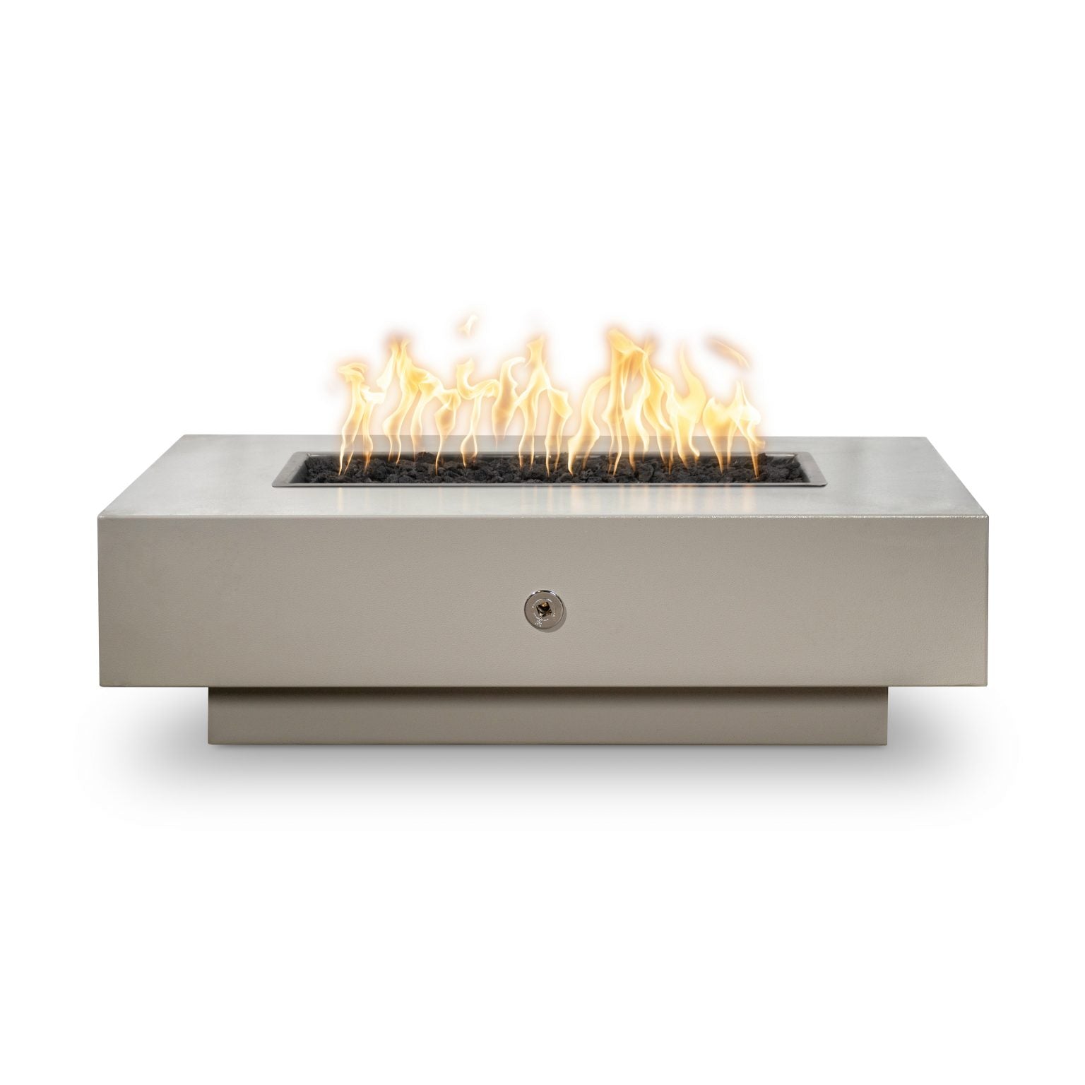 Contemporary Outdoor Plus Coronado Rectangle Fire Pit with Powder Coated Metal and Free Cover