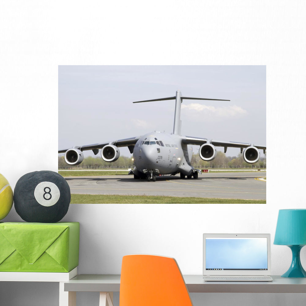 C-17 Globemaster III Royal Front Wall Decal - Large Aircraft Art for Home or Office