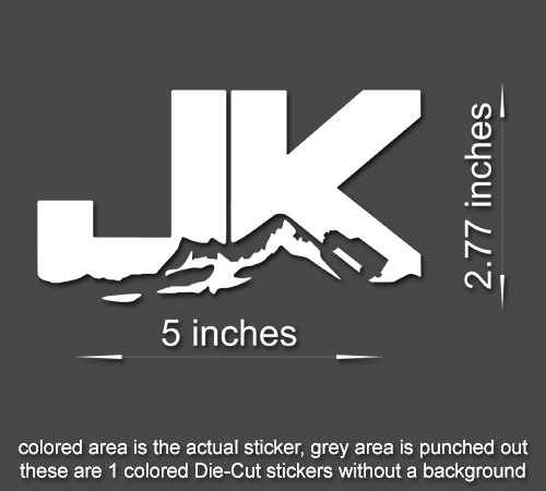 4x Jeep JK Rock Crawler Decal Sticker Set for Wrangler Rubicon