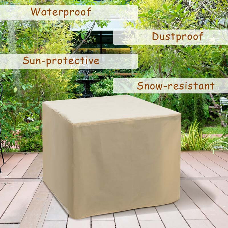 30-inch Outdoor Square Gas Fire Pit Table with 50,000 BTU Burner