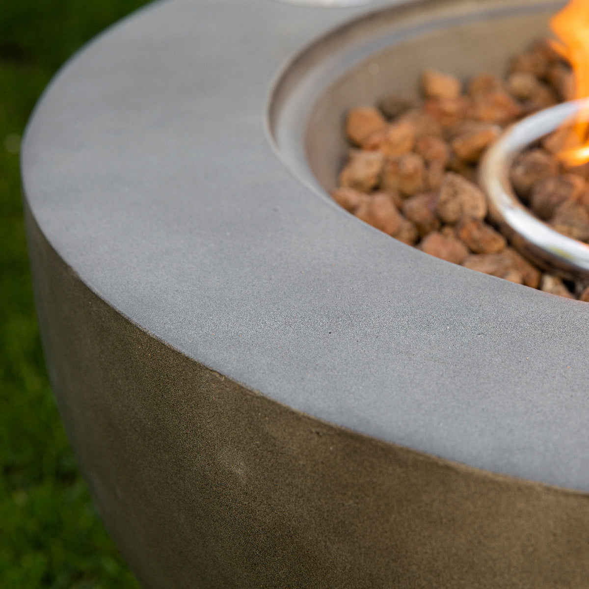 Barton 40,000 BTU Outdoor Propane Gas Fire Pit Table with Concrete Base and PVC Cover