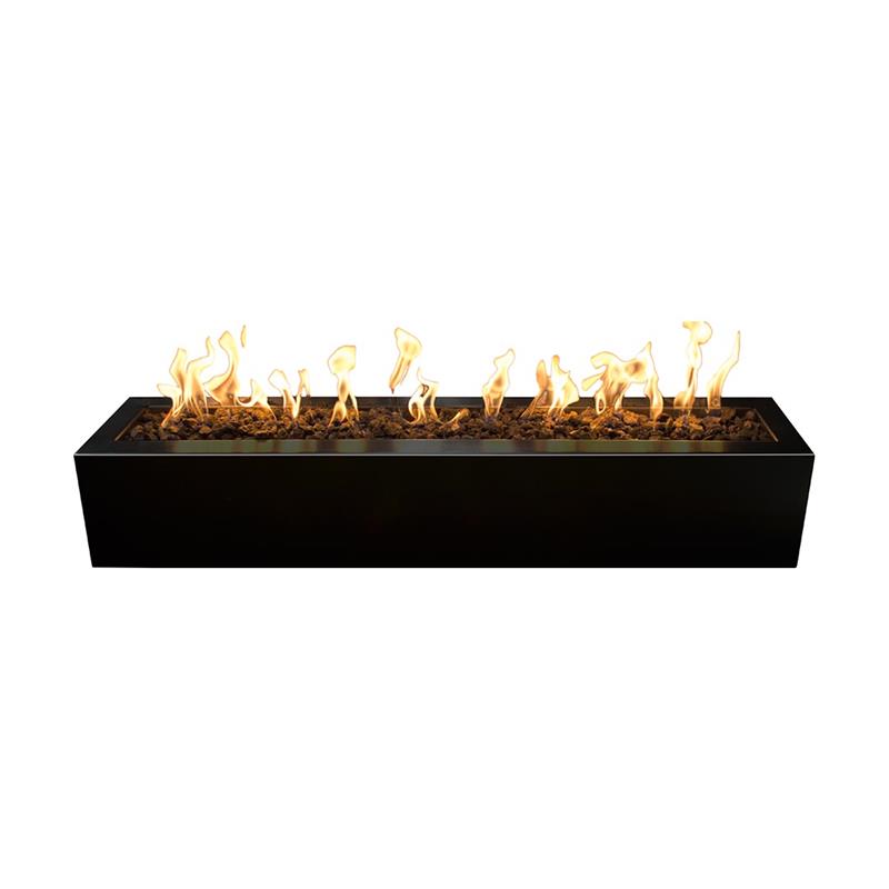 Eaves 60" Rectangle Powder Coated Steel Gas Fire Pit