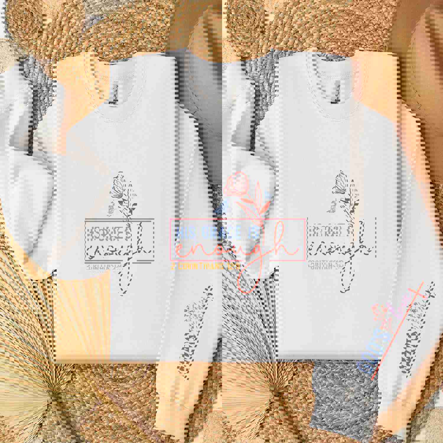 Empowerment in Faith: His Grace is Enough Christian Sweatshirt
