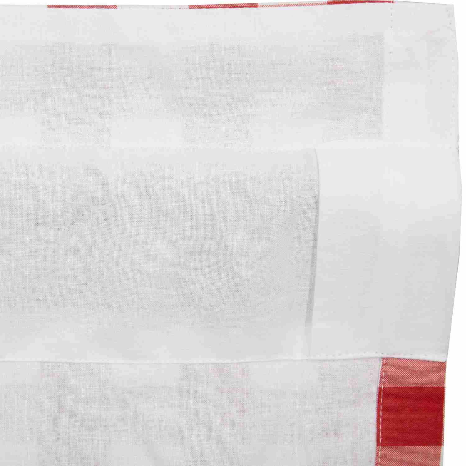 Annie Buffalo Red Check Ruffled Prairie Swag Set, 2-Piece, 36x36x18