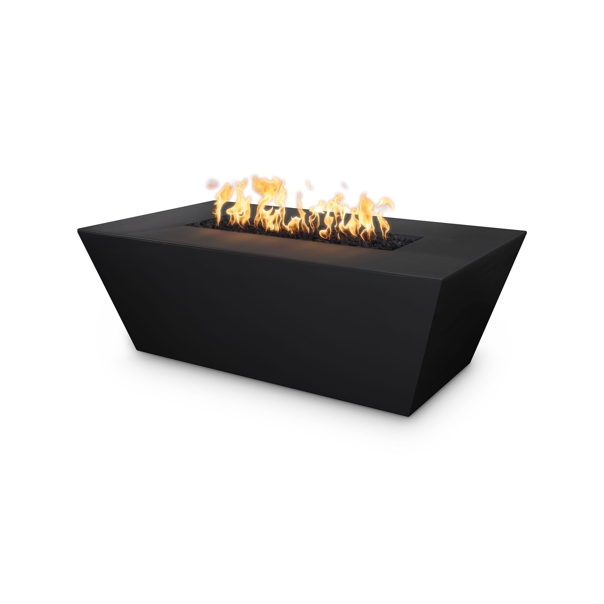 Premium GFRC Concrete Rectangle Fire Pit with Cover