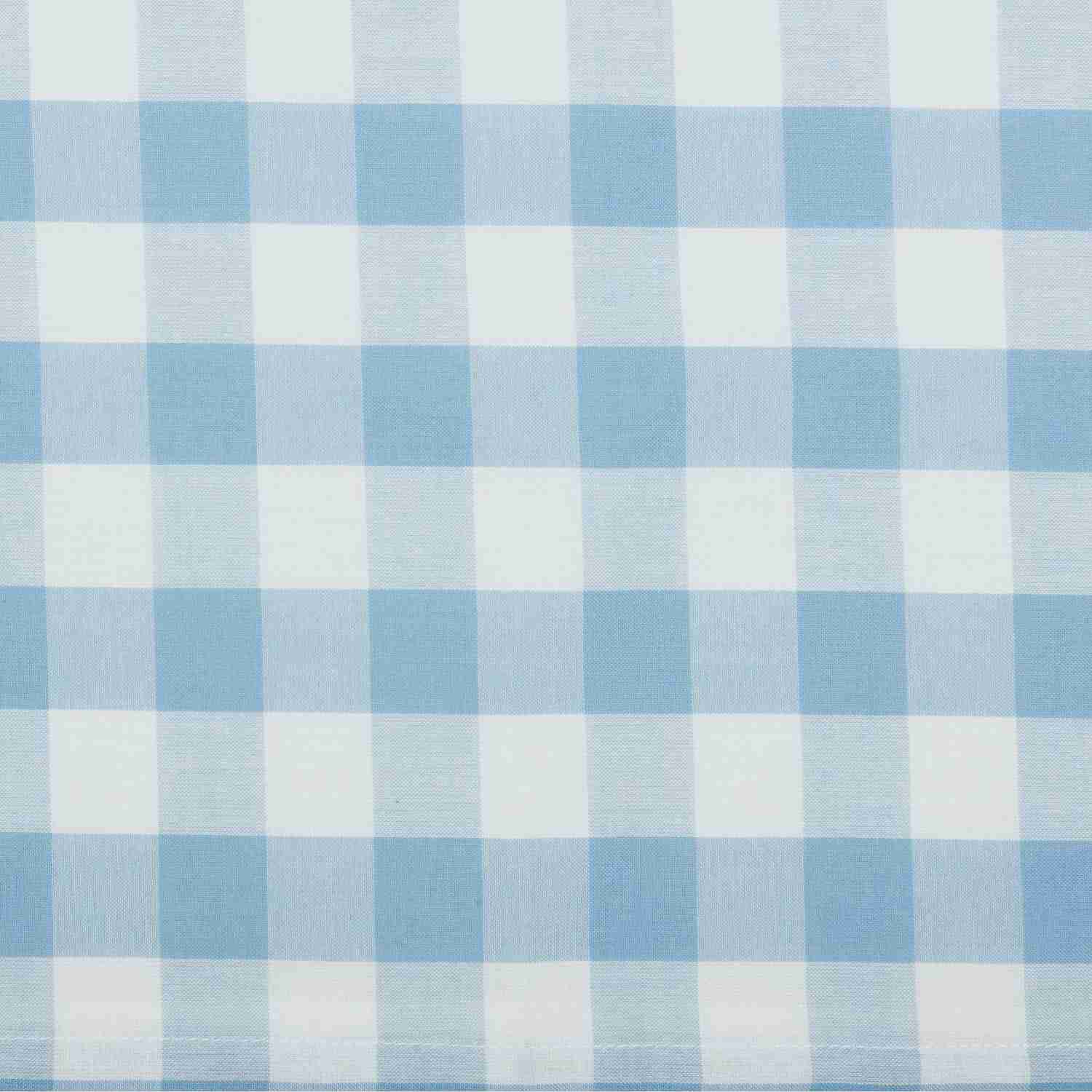 Annie Blue Check Ruffled Prairie Swag Set, 2-Piece, 36x36x18