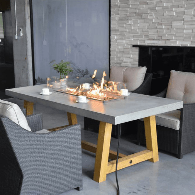 Elementi Sonoma Outdoor Dining Fire Pit Table OFG201
