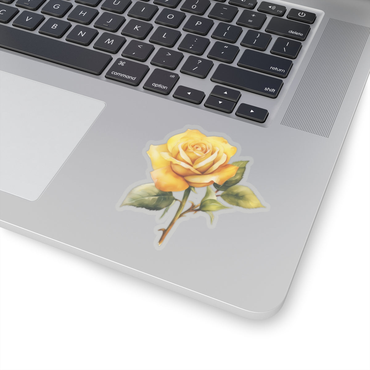 Watercolor Yellow Rose Vinyl Sticker Decal