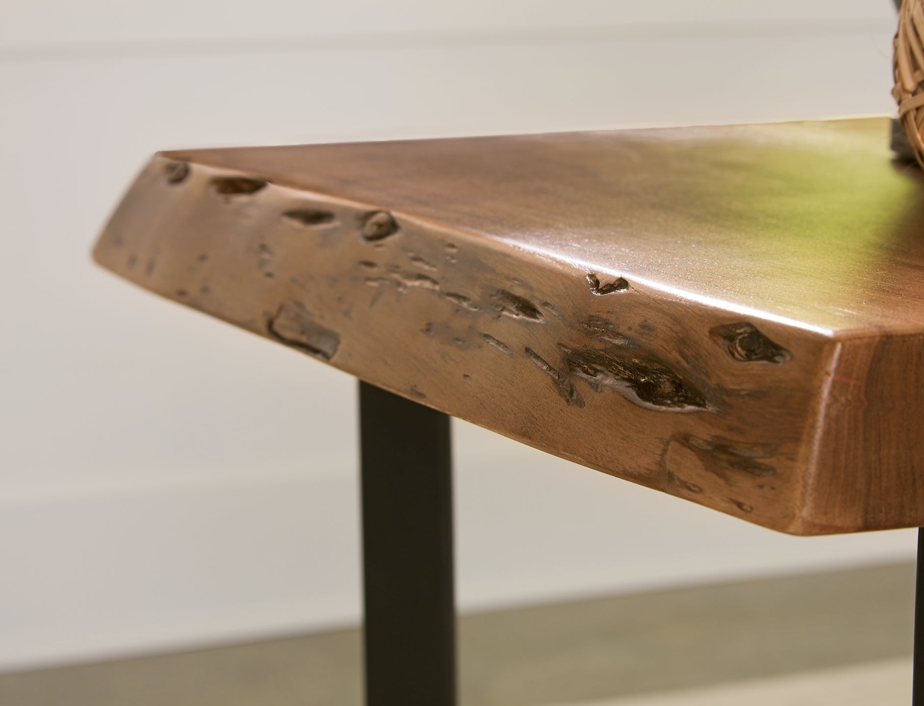 Modern Acacia Wood Rectangular End Table