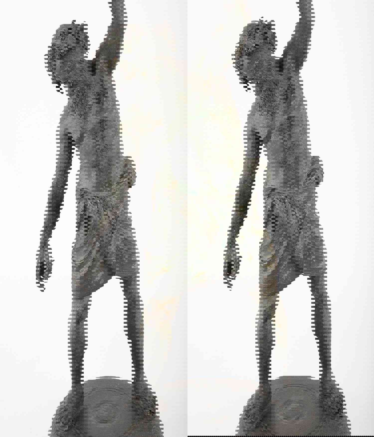Grand Tour Bronze Silenus Statue, Roman God of Wine