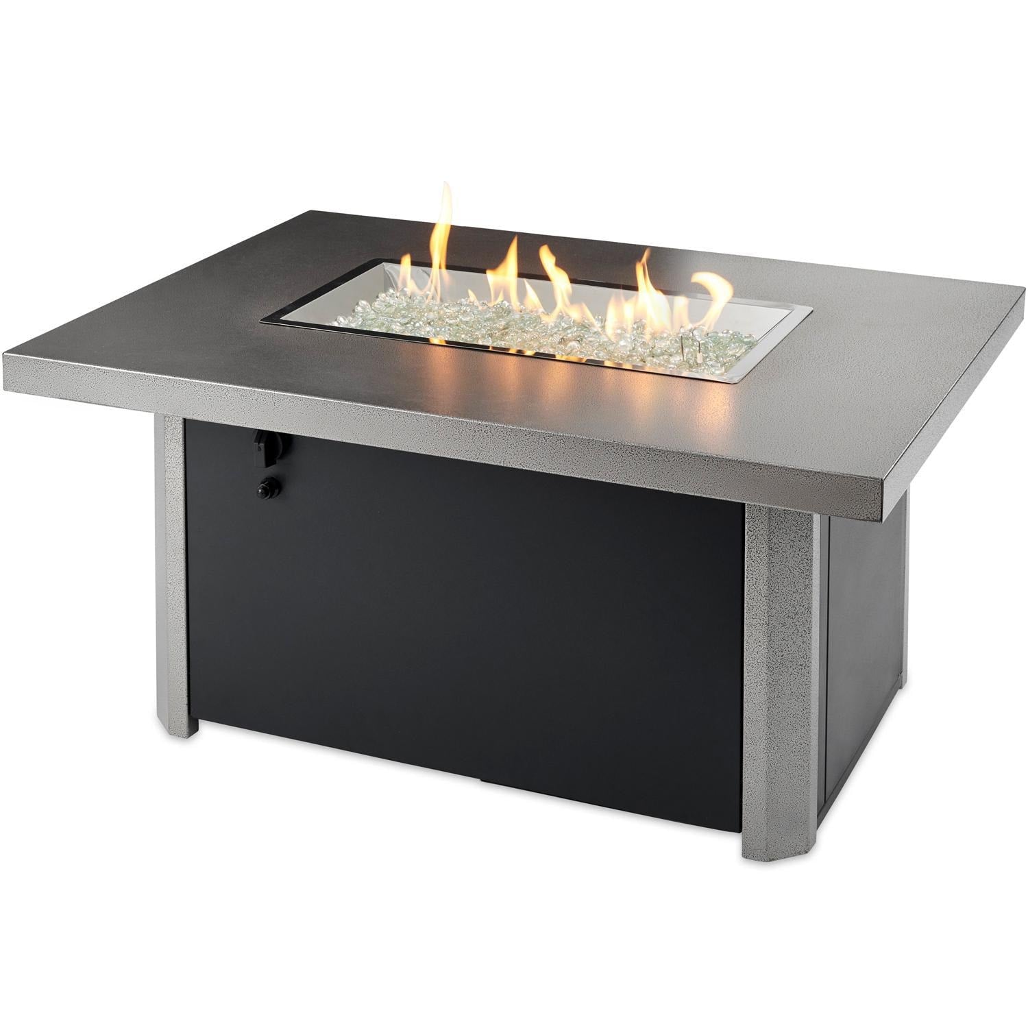 Caden Rectangular Gas Fire Pit Table with Crystal Fire® Plus Burner