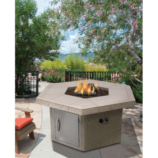 Cal Flame Hexagon Outdoor Propane Fire Pit - FPT-H401M