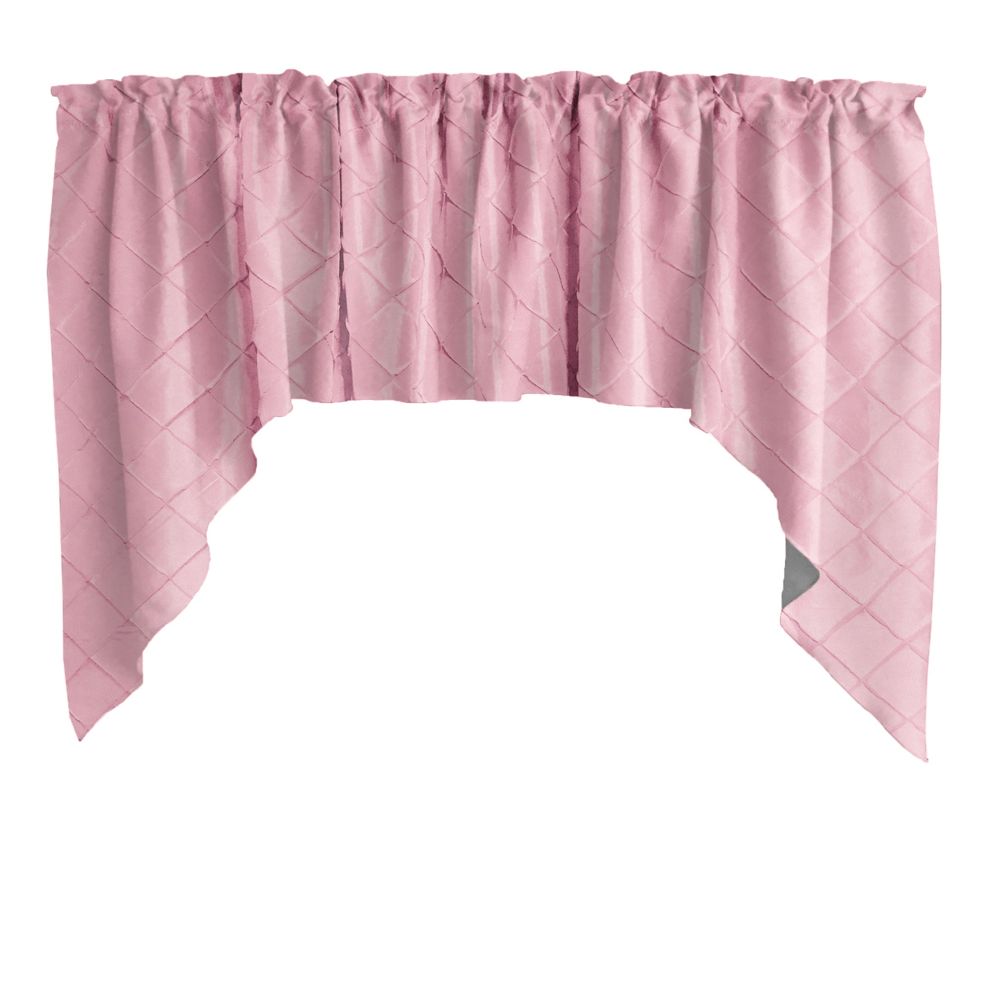 Elegant Cross-Stitch Pintuck Taffeta Swag Valance