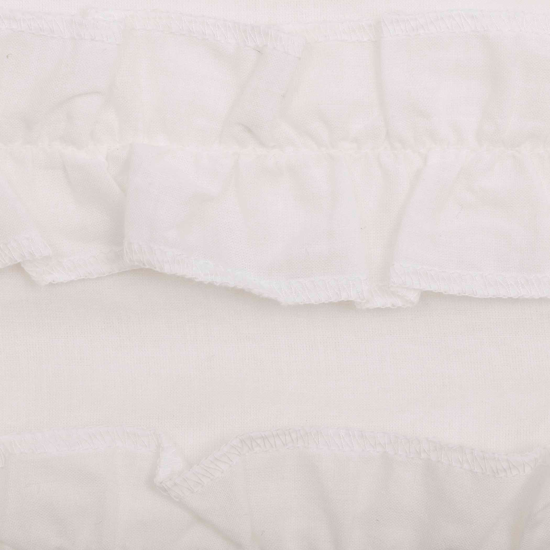 Elegant Farmhouse Style Ruffled Sheer Swag Curtains Set of 2, 36x36x16