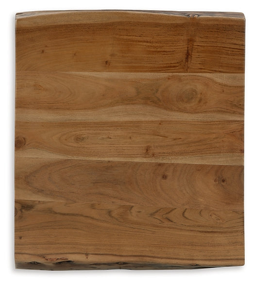 Modern Acacia Wood Rectangular End Table