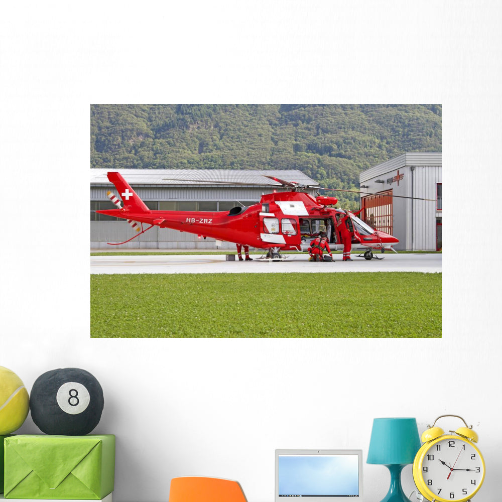 Augustwestland AW109 Helicopter Swiss-Themed Wall Decal