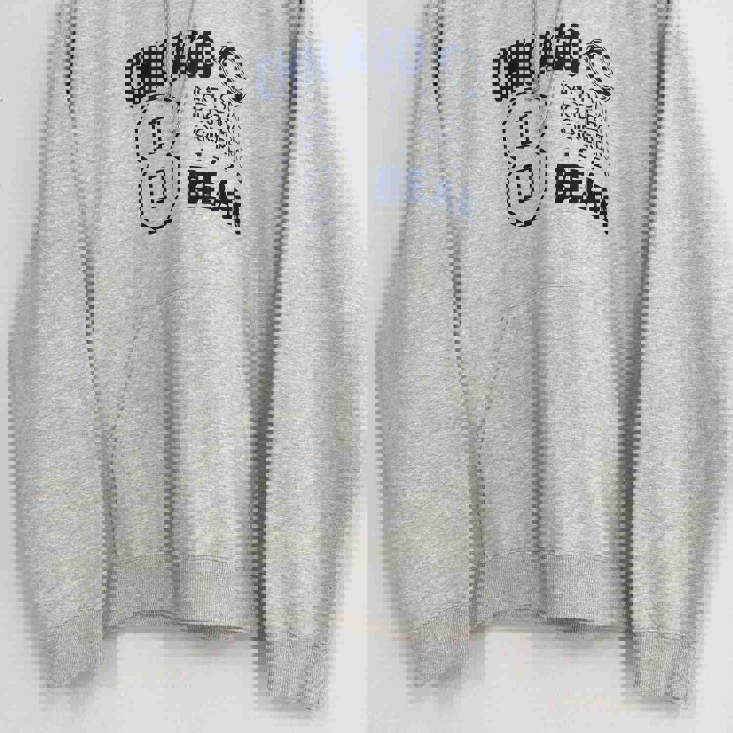 Vintage 90s Chicago Bears NFL Hoodie Sweatshirt - Medium Gray