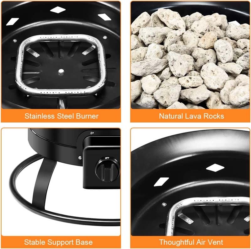 Portable Propane Gas Fire Pit for Outdoor Adventures