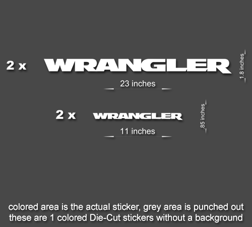 Premium Jeep Wrangler Decals Set for TJ, JK, CJ, YJ, JL Models