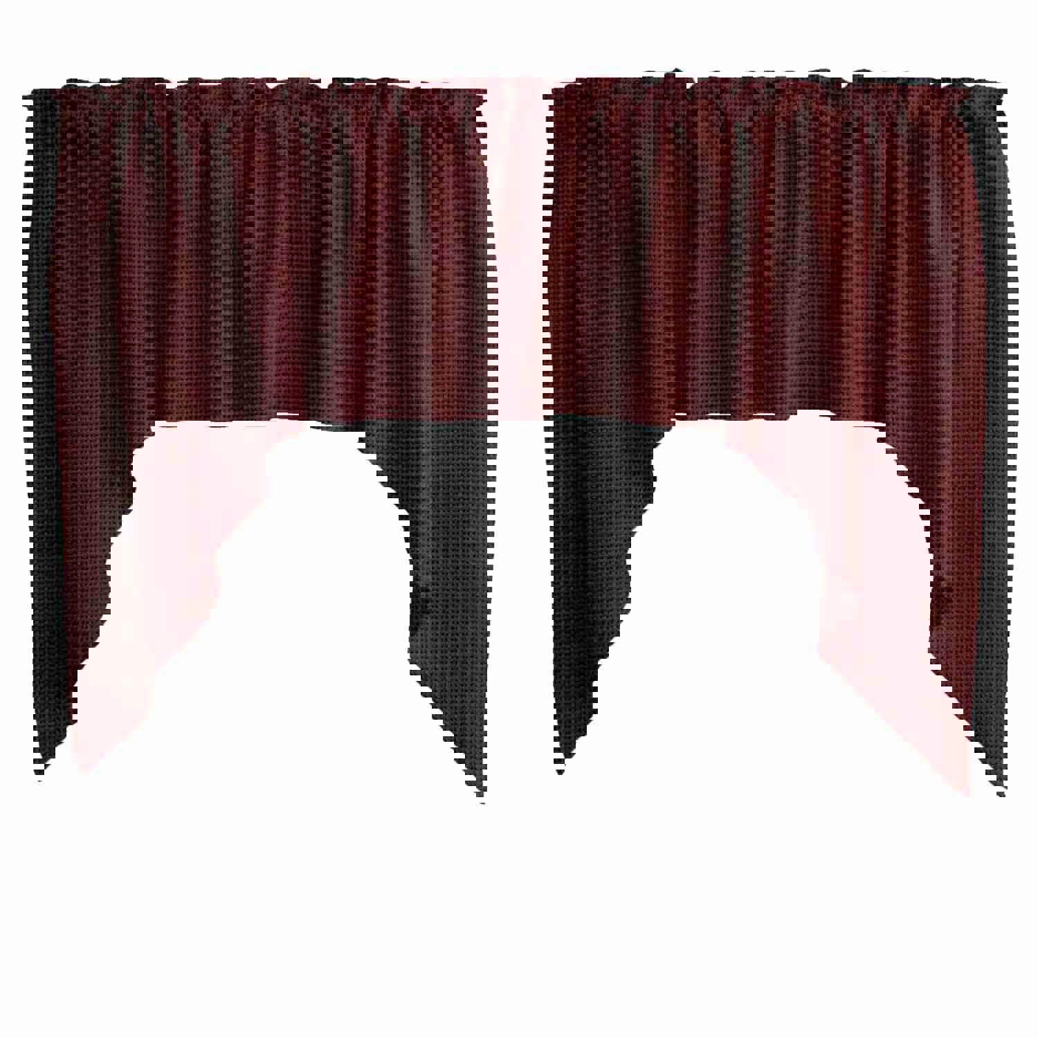 Vintage Style Faux Burlap Polyester Swag Valance Curtain