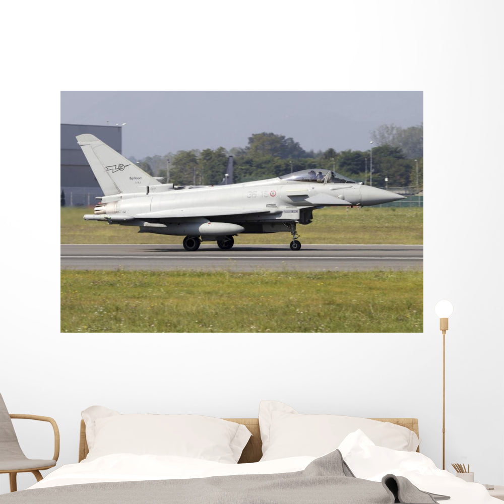 Eurofighter Typhoon 2000 Italian Grounded Wall Decal - Vibrant Aviation Decor