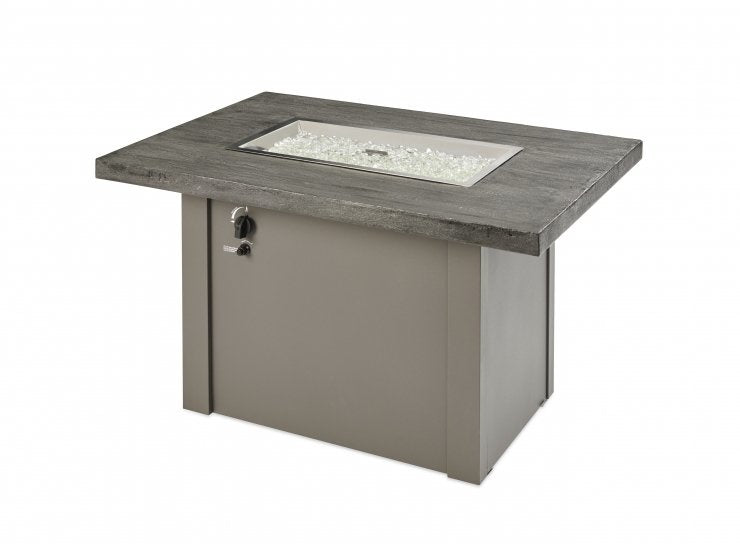 Havenwood Rectangular Gas Fire Pit Table with Crystal Fire® Plus Burner