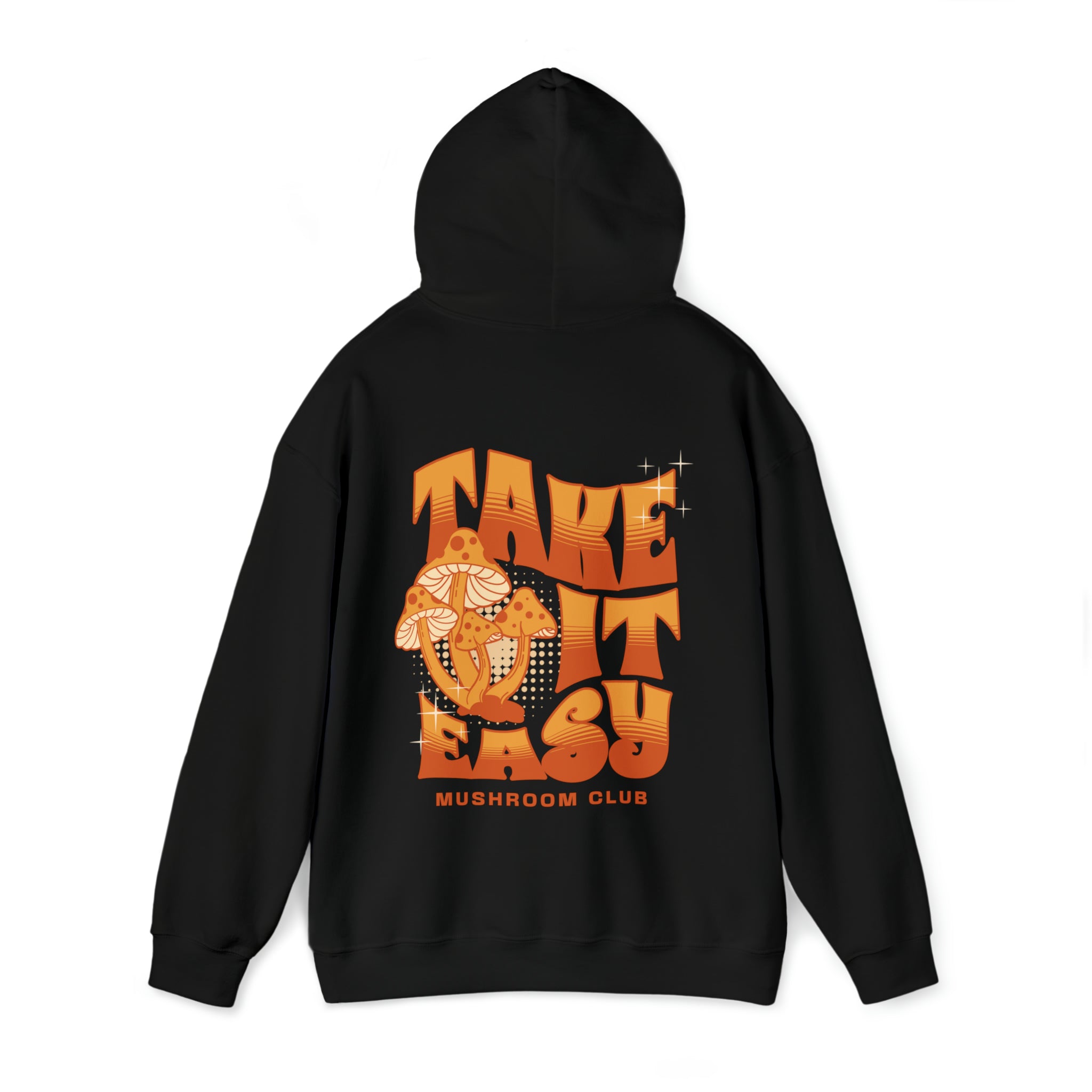 Cozy Mushroom-Printed Motivational Hoodie