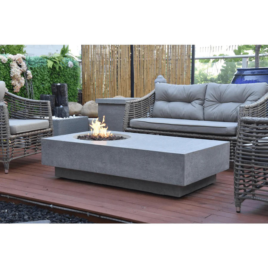 Elementi Metropolis Modern Concrete Fire Pit Table