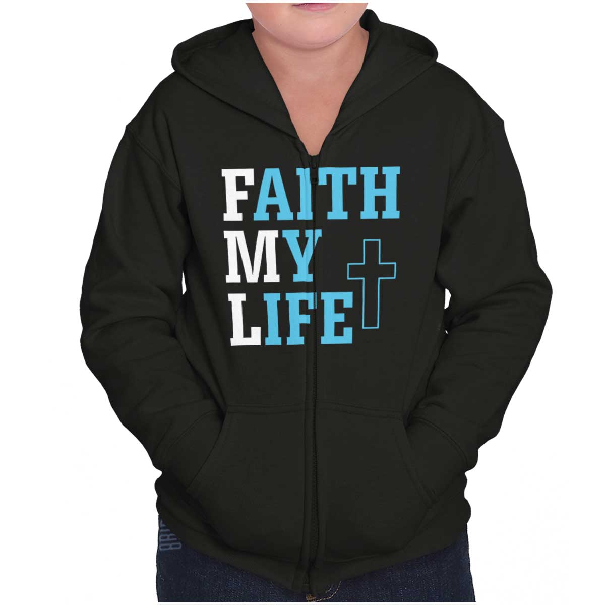 Embrace Your Faith with Christ-Inspired Youth Zip Hoodie