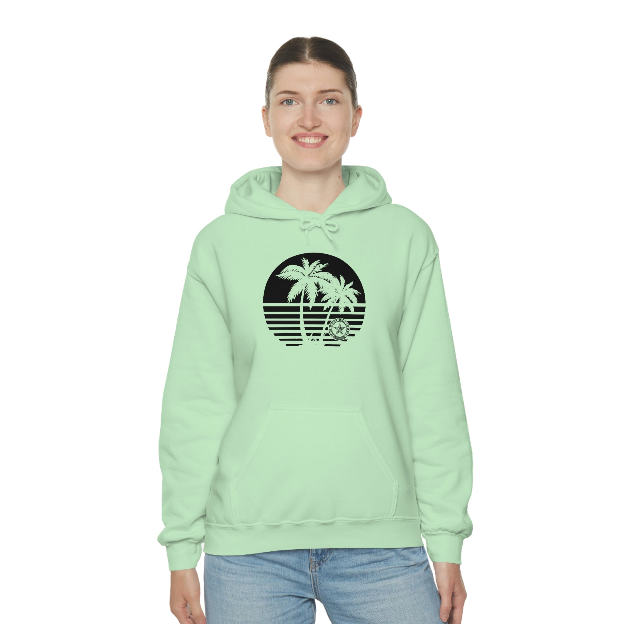 RSBC Unisex Heavy Blend Hooded Sweatshirt - Mint Palm Right Black