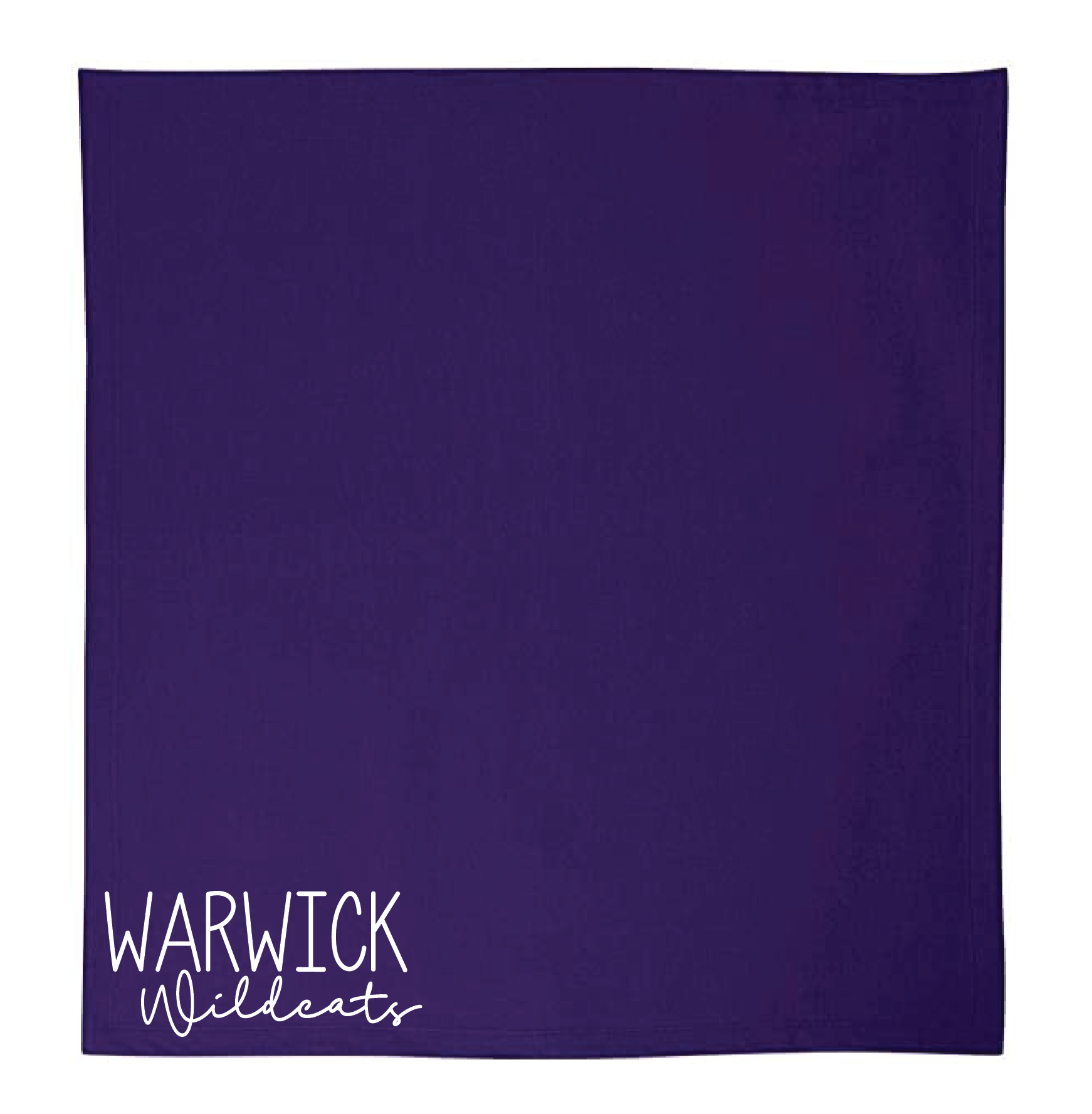 WVMS Stadium Blanket - White with Warwick Wildcats Logo