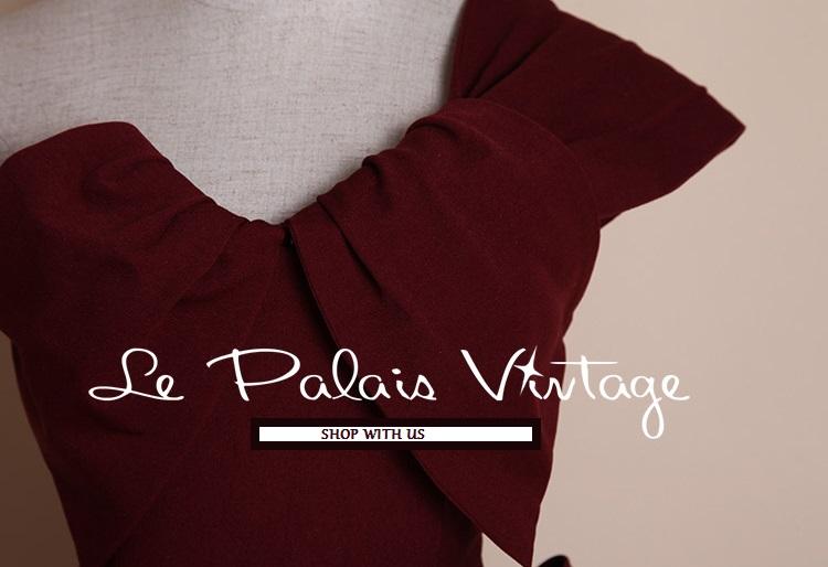 Vintage Royal Wine Red Fold Bow Sheath Dress