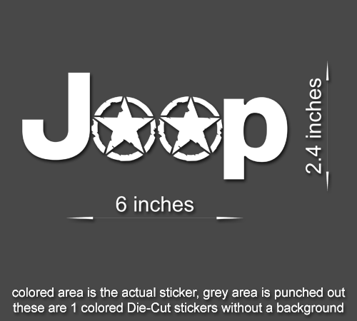 4x Jeep Distressed Star Decal - Customizable for Wrangler, Cherokee, and More