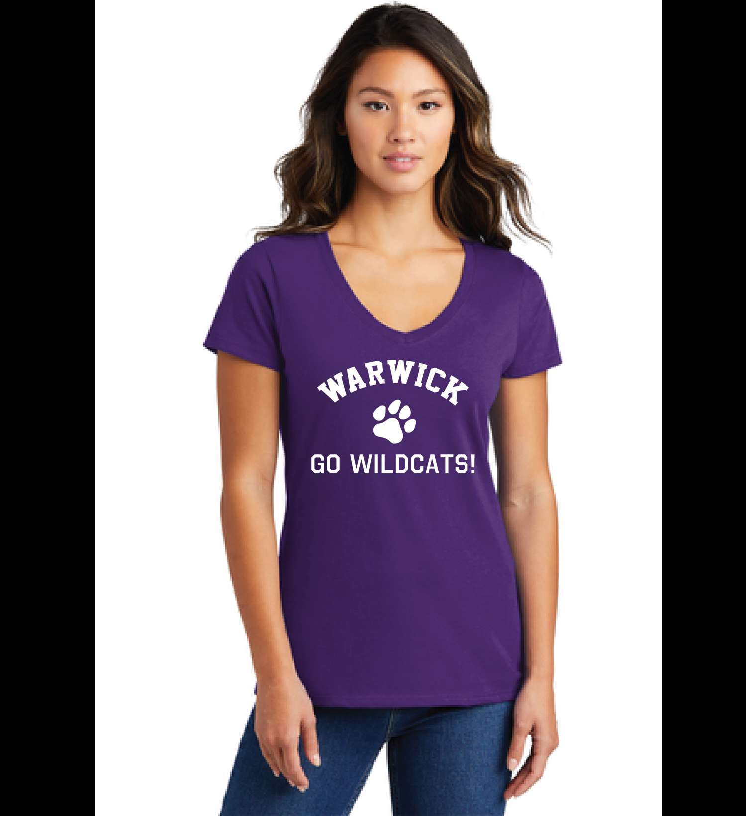 Sanfordville Wildcats Ladies V-Neck Game Day Tee