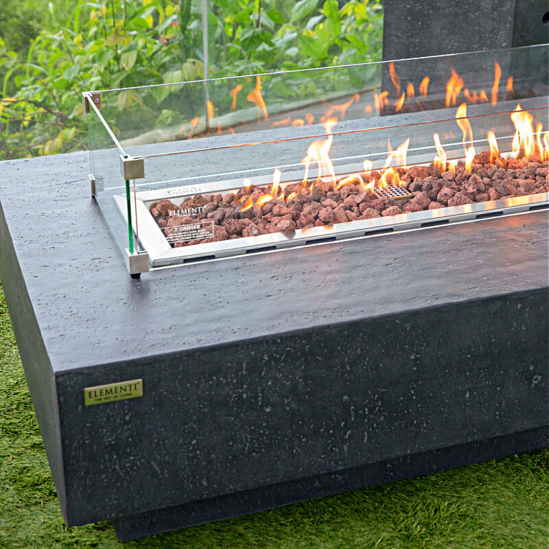 Elementi Hampton Outdoor Concrete Fire Pit Table - OFG139